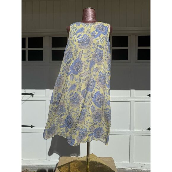 Tommy Hilfiger Dresses & Skirts - Tommy Hilfiger Women's Sleeveless Floral Print Dress Yellow Size 14 Knee-Length